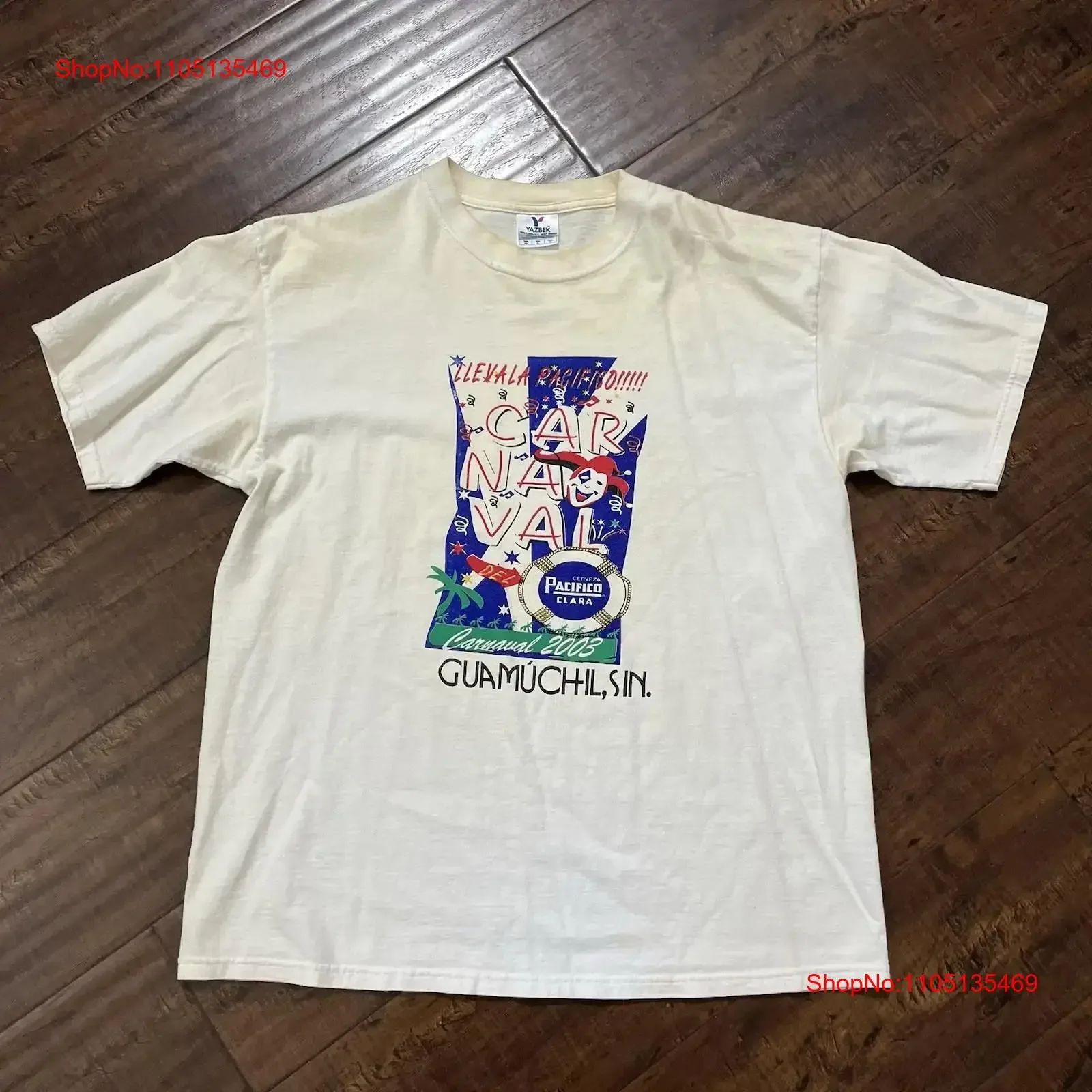 Cerveza Pacifico Clara Sinaloa México camiseta cerveza promoción carnaval hombres XL Vtg vintage lavado Top para uso diario elegante