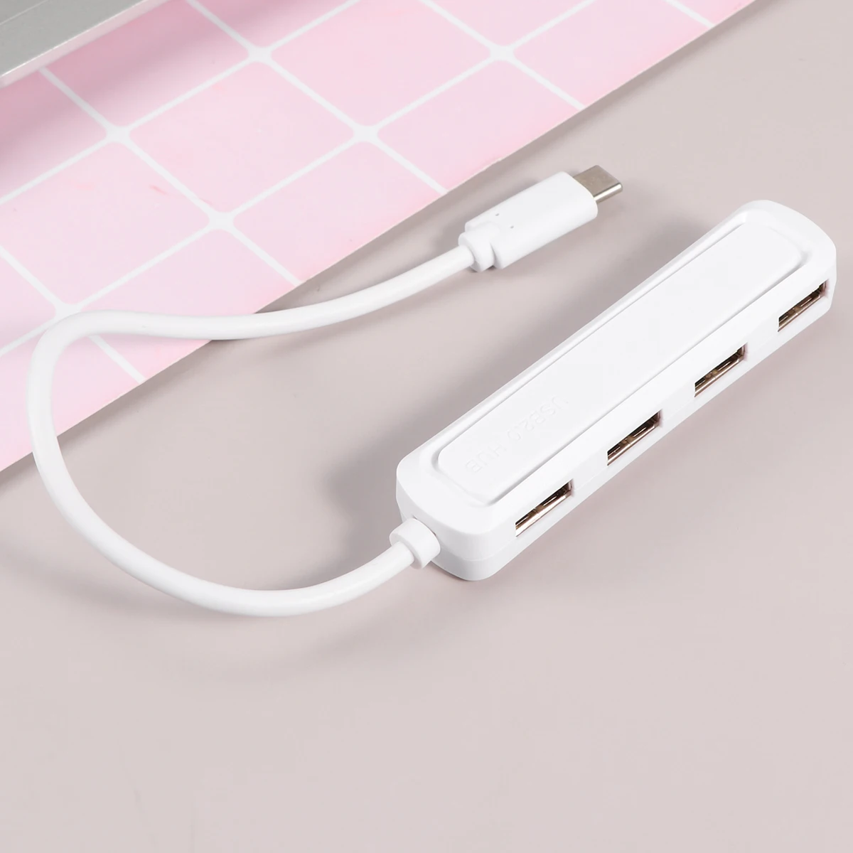 

4PCS Type C to 4 USB 2.0 Hub Adapter Premium ABS Alloy Heat Dissipation High Speed Extra USB Ports Converter for Type