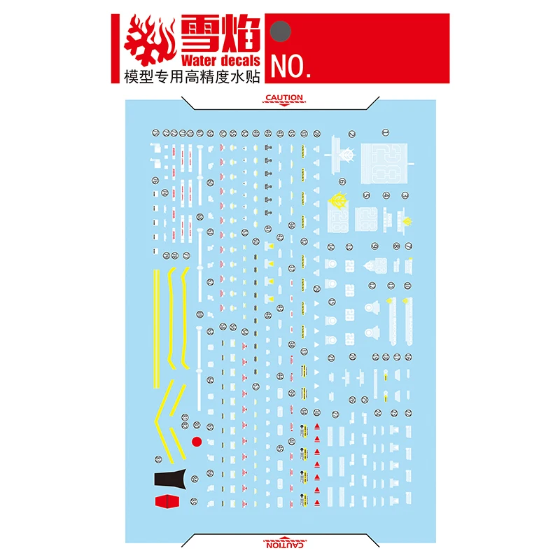 Model Decals Water Slide Decals Tool For 1/144 RG Robert Gilliam's Zaku II Sticker Models Toys Accessories