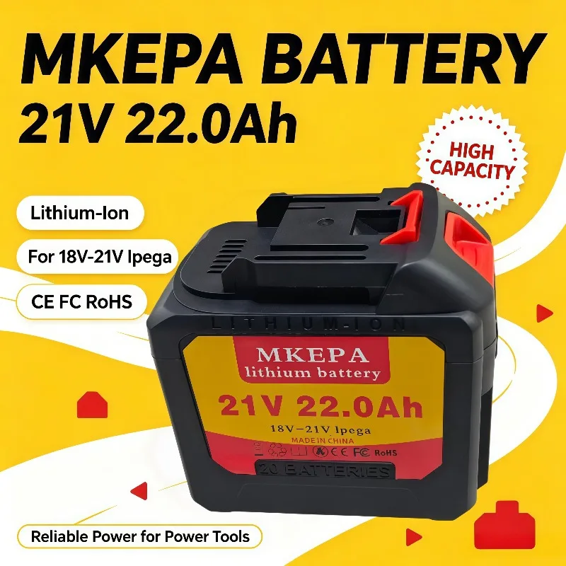 21V System Lithium Battery 22Ah, Built‑in 5S4P Balanced Cells Large Power Supply Battery For Professional Applications
