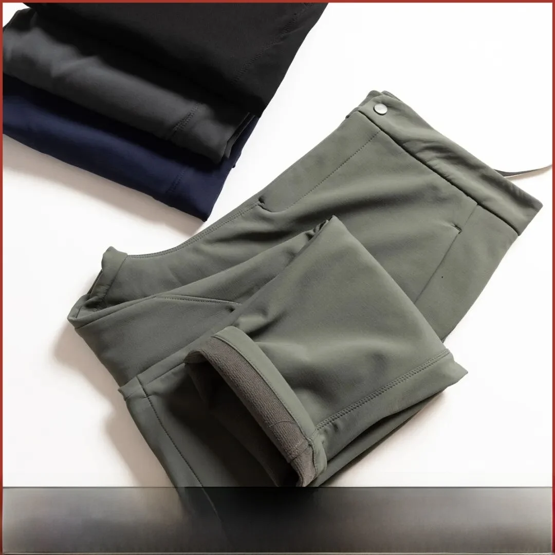 

Мужские зимние новые модные мягкие брюки ell на открытом воздухе, классическая серия Fce на подкладке в режиме ожидания, повседневная нейлоновая ткань