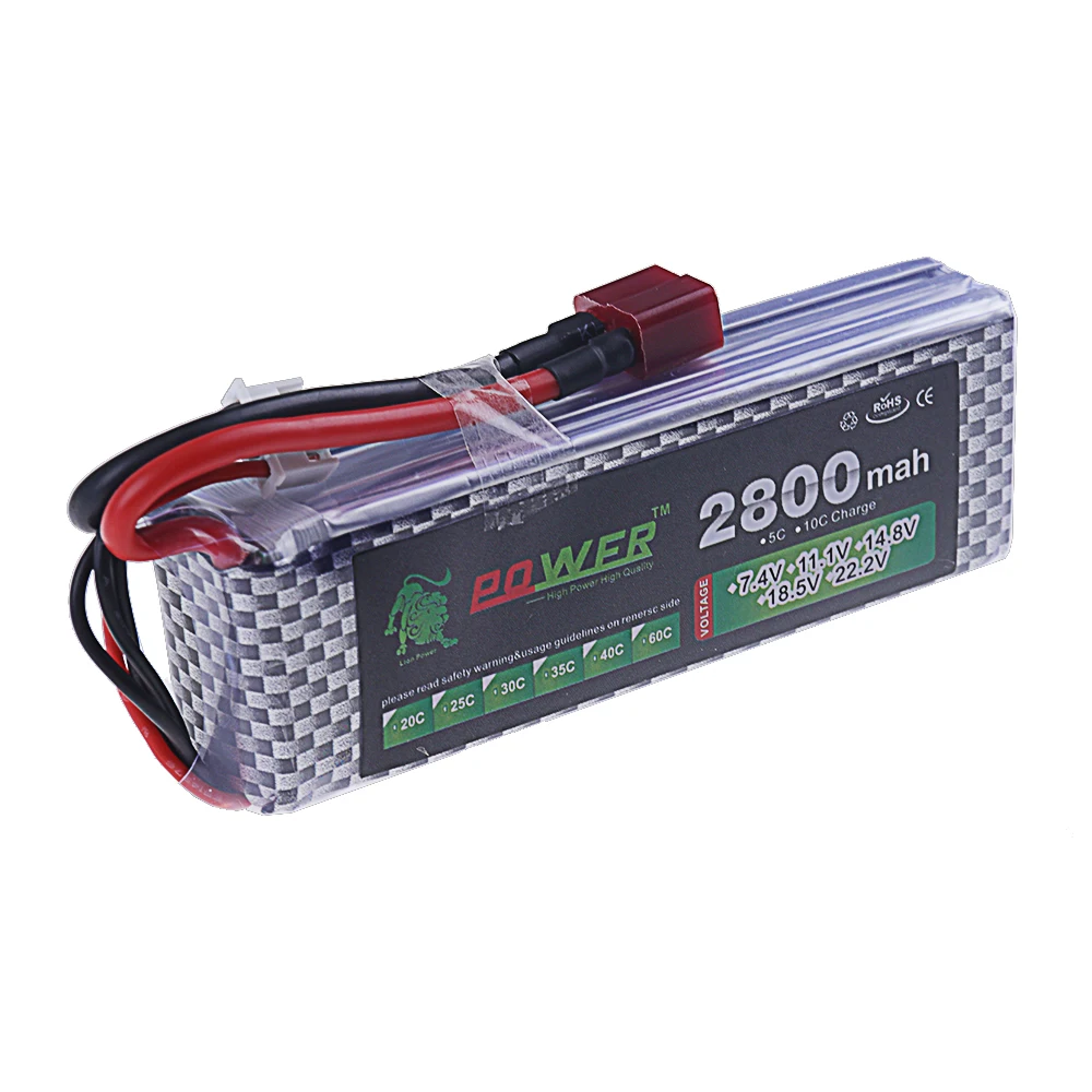 11.1v 2800mAh Lipo Battery For RC Helicopter Parts 3s Lithium battery 11.1v 40C RC Cars Airplanes Drone Battery T/XT60 plug
