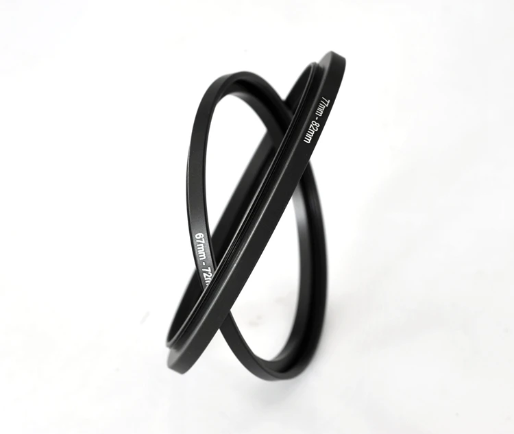 10 قطعة 46-49 49-52 52-55 55-58 58-62-67 67-72 72-77 77-82 46-48 مللي متر المعادن تصعيد خواتم عدسة محول تصفية مجموعة