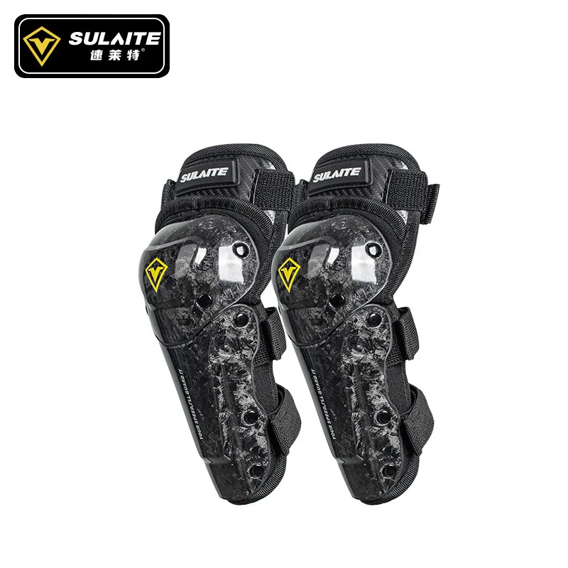 

SULAITE Motorcycle Knee Pads 1 Pair Men Hard Shell Knee Guards 3 Adjustable Straps Black Camouflage Motocross Outdoor Gear