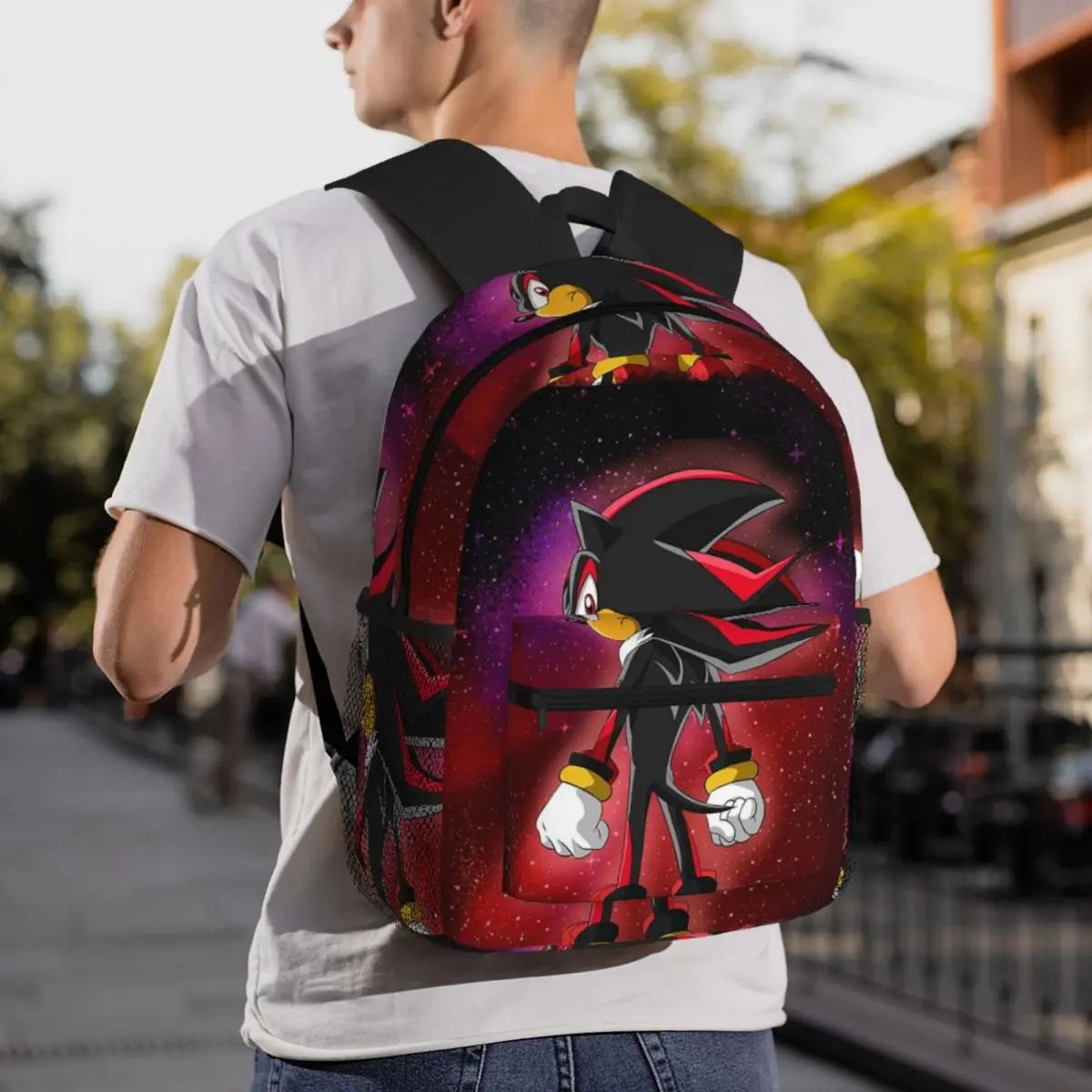 Shadow The Hedgehog Graphic Backpack Daypack Large Capacity Kids BookBag School Bag Shoulder Bags for Men Women