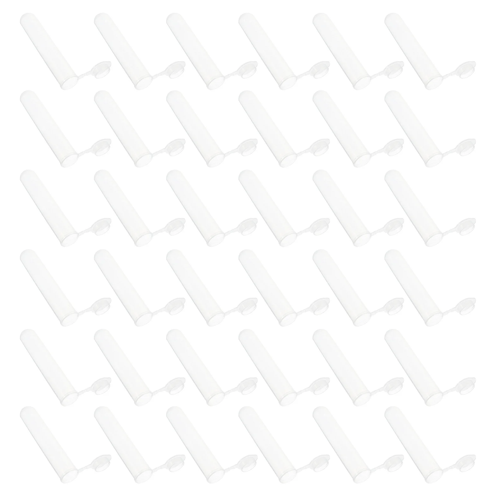 

50Pcs Lightweight Sealed Storage Tubes Transparent Mini Vials for Sampling Liquids Powders Reusable Test Tubes 10Ml