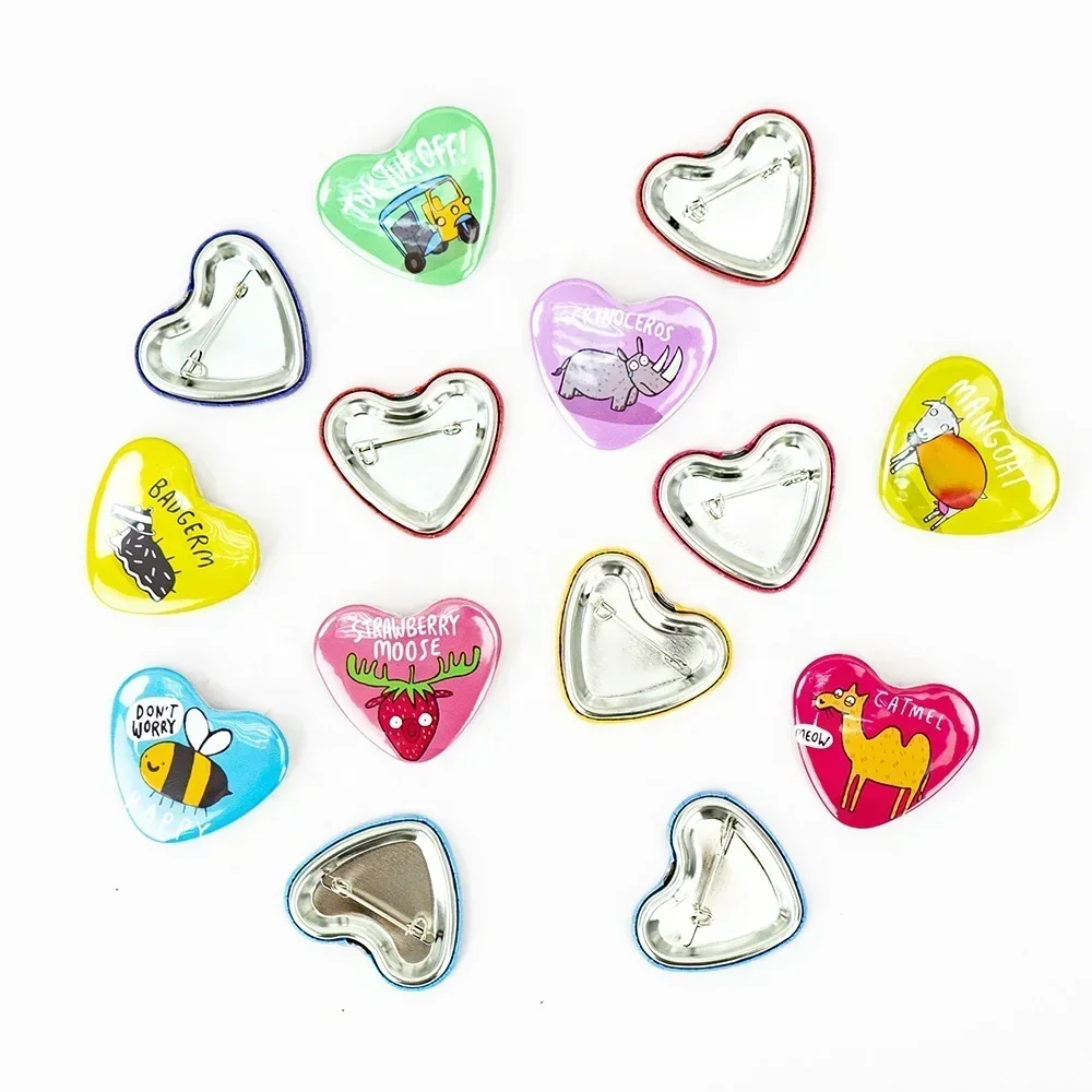 Heart 39x45mm Interchangeable Button Badge Making machine Mould Hot sales