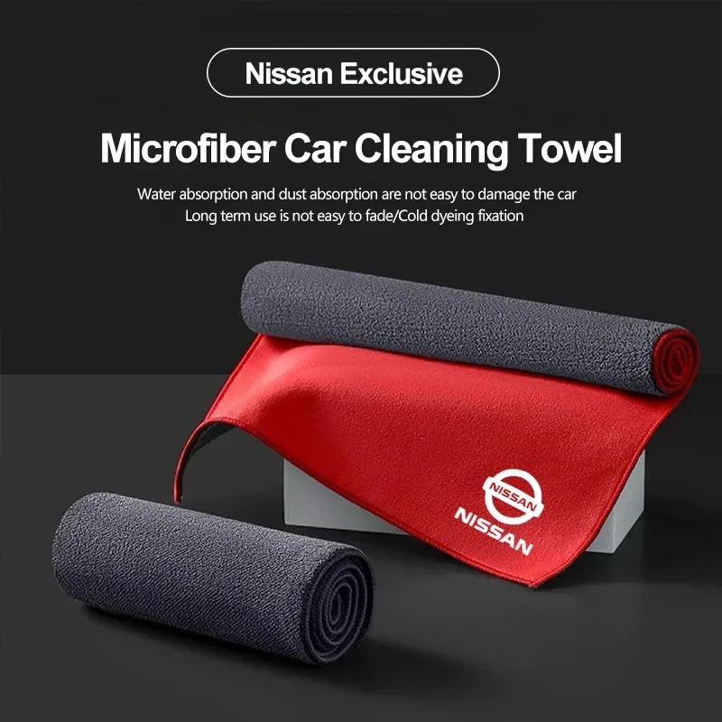 2-in-1 Microfiber Towel Car Cleaning Tools Rag Cloth For Nissan N7 Sylphy Teana Qashqai Note J10 J11 Navara Juke GTR 350z Patrol