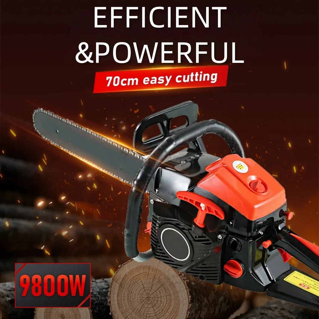 

9800W High-Power Chainsaw Logging Saw 87CC 2-Stroke Petrol Chain Saw Cutting Logging Chain Saws Power Tools