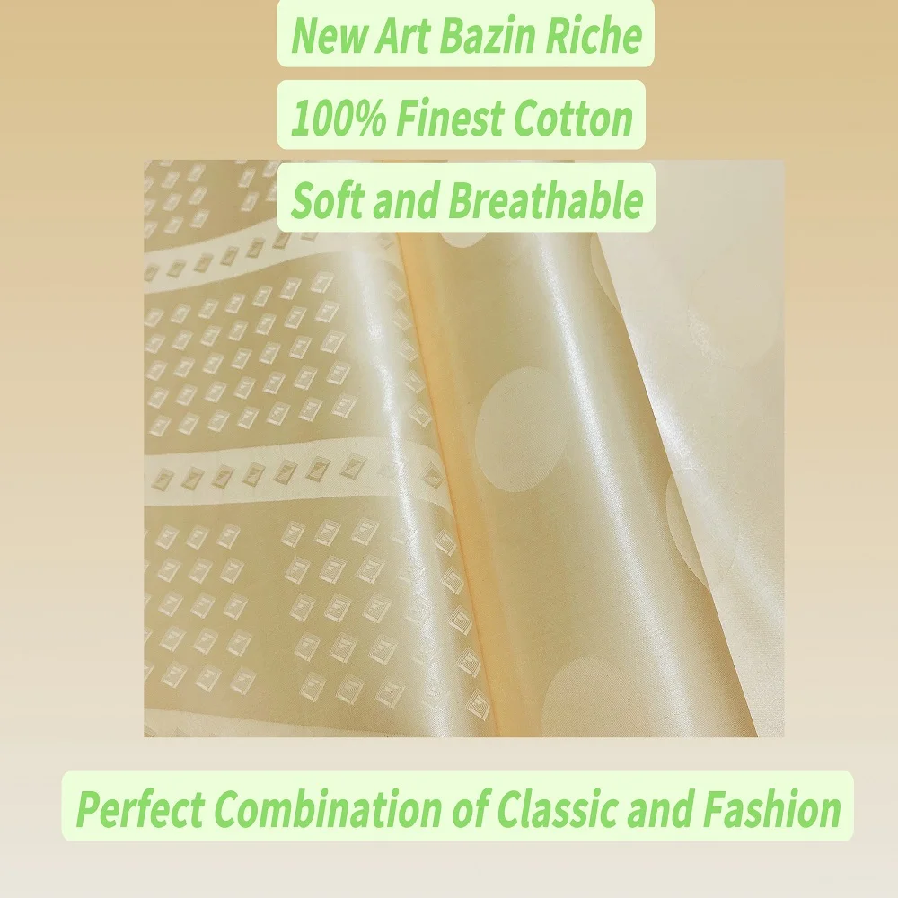 African Fabric Feitex Original Bazin Riche, Germany Quality Austria Cotton Material Jacquard Guinea Brocade Textile New Arrival