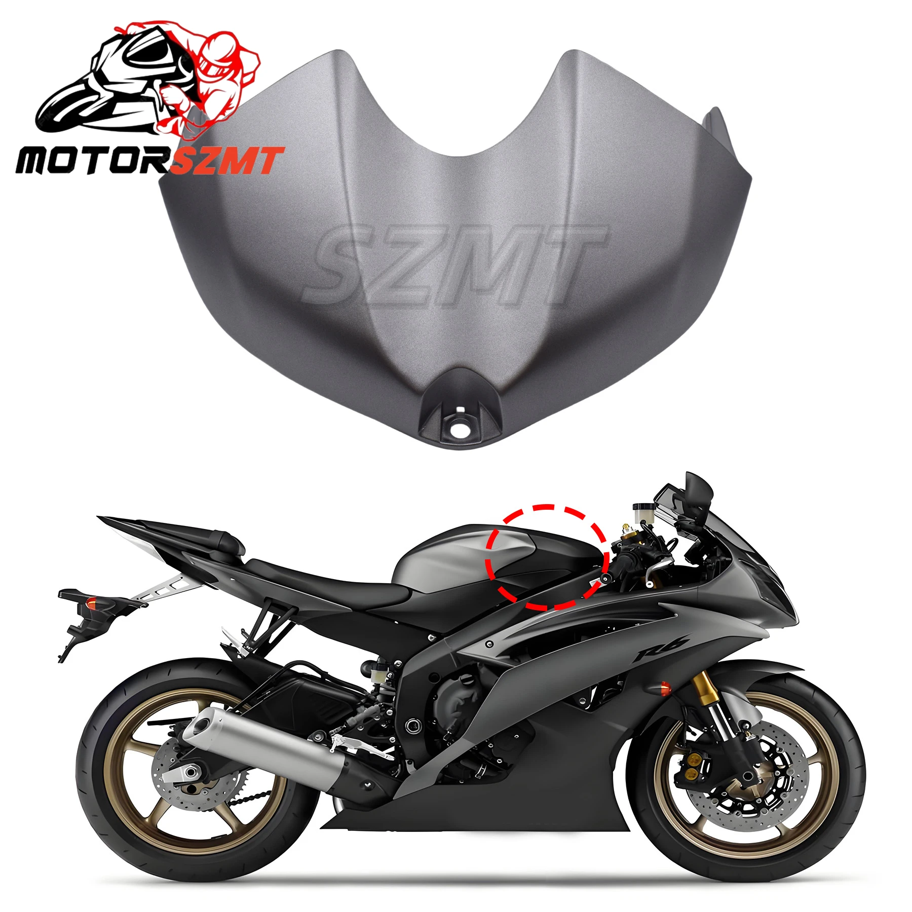 

Plastic Gas Tank Protector Cover For Yamaha YZF R6 2008-2016 2010 2012 2014 2015Motorcycle Fairing Panel Fuel Tank Fairing Cover