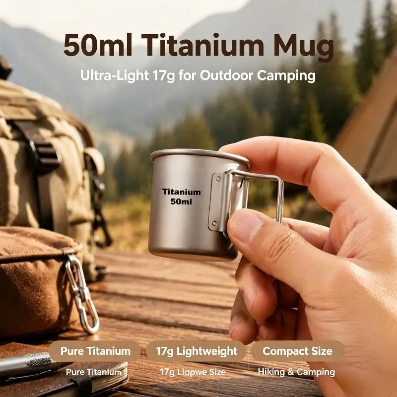 Outdoor Portable Mini Tea Coffee Cup 1Pcs Stainless Steel Rust Resistant Durable Mug for Camping Picnic Daily Use