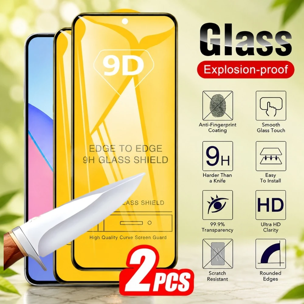 

2Pcs Full Cover Tempered Glass for Redmi Note 15 Pro 5G 14S 12S 11S 13 12 11 Pro Screen Protector for Redmi 15C 14C 13C 12C 10A