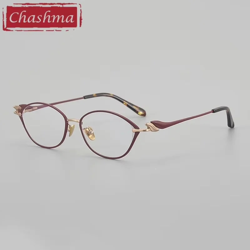 

Chashma Prescription Glasses Women Oval Pure Titanium Eyeglasses Frames Optical Eyewear for Myopia Recipe Lenses Spectacles