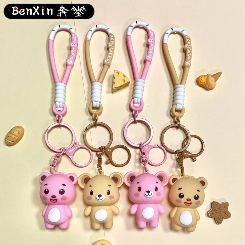 

2025 Minso мультфильм креативный масляный медведь фигурка брелок кулон, изысканная сумка брелок кулон