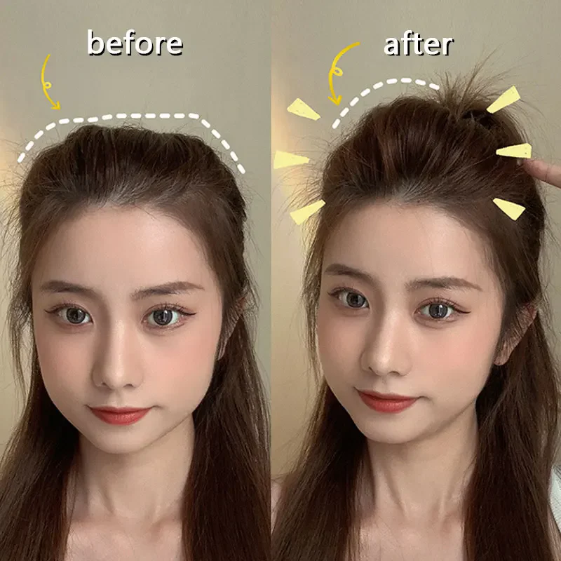 Puff Hair Head Cushion Invisible Fluffy Hair Pad Sponge Clip Bun Bump It Up Volume Hair Base for Women Girls Hairpin Accessory