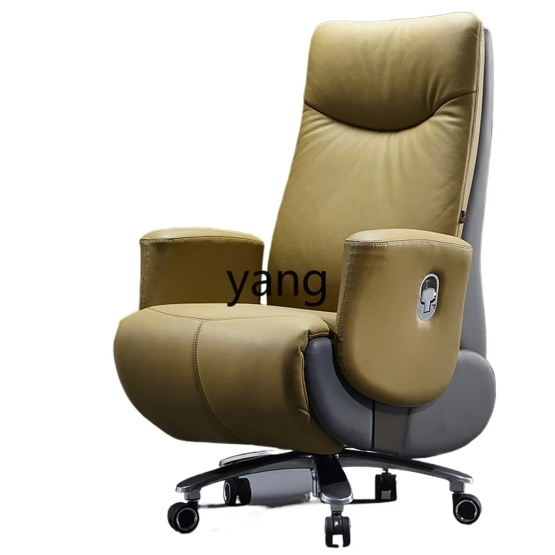 YJQ electric reclining boss chair office leather home cowhide office comfortable president chair