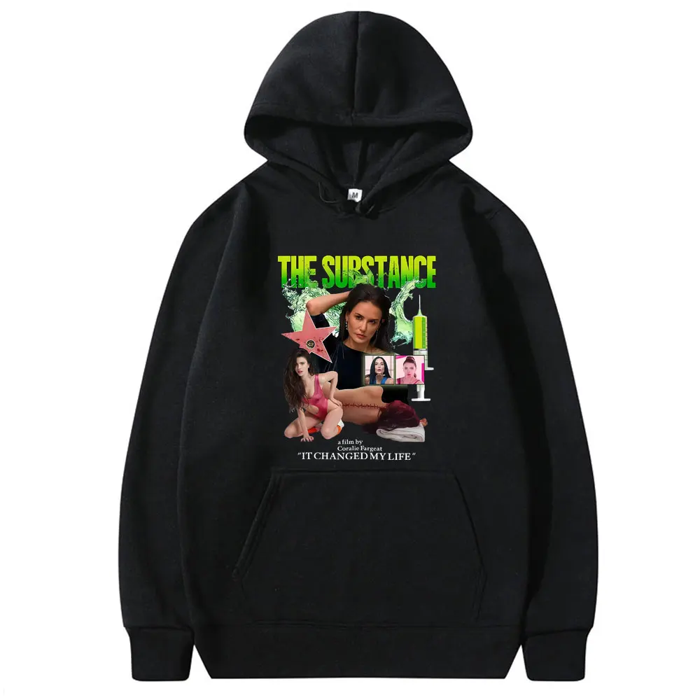 

Horror Movie The Substance Graphic Hoodie Men Women Clothing Oversized Streetwear Unsiex Vintage Casual Fleece Cotton Pullover