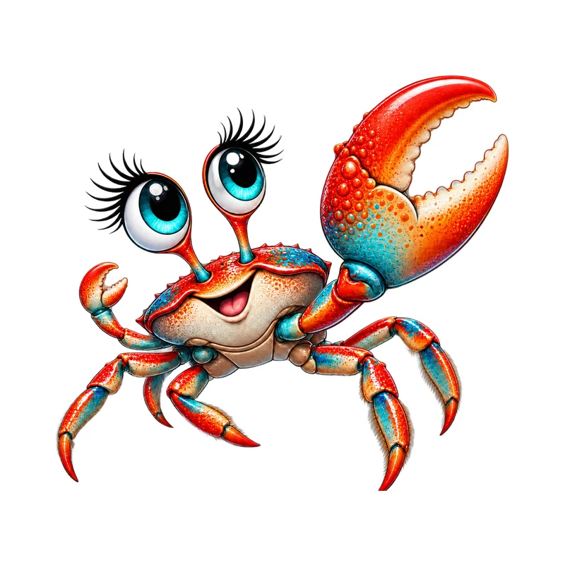 Big Eye Fiddler Crab Car Decal, Full Color Printed Waterproof Printed Vinyl Decorative Sticker for Car Windows and Body Panels