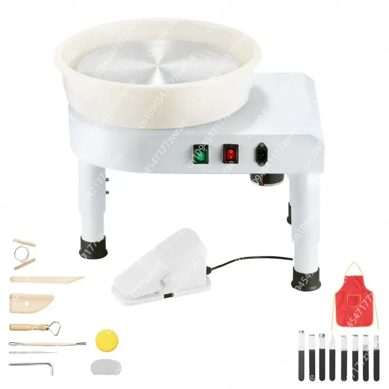 14 RPM Speed Adjustable Ceramic Wheel Forming Machine 60 300 Foot Pedal with Lift Leg Detachable Base for Pottery & Enamel