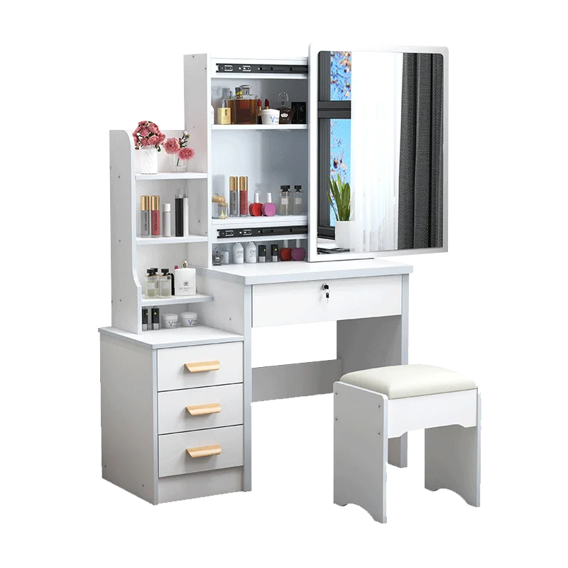 

petit coiffeuse Bedroom Modern Minimalist Dressing Table Small Storage Cabinet One 2022 New Ins Style Makeup Vanities Table