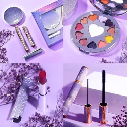 Makeup Cosmetic Set Oriental Beauty Lotus Pond Moonlight Gift Box Velvet Lipstick Ivory Concealer Eye Shadow Setting Powder