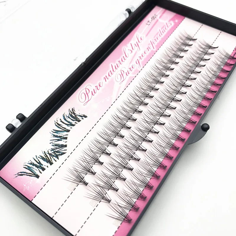 Anlinnet 60 bundles/box 10D fake lashes, single cluster independent eyelash extension grafting, Russian personal makeup lashes