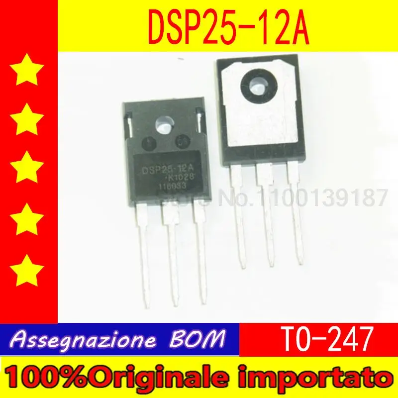 

10 шт./лот DSP25 DSP25-12A TO-247 1200V 25A выпрямитель быстрого восстановления/Φ TO-247 25A 1600V