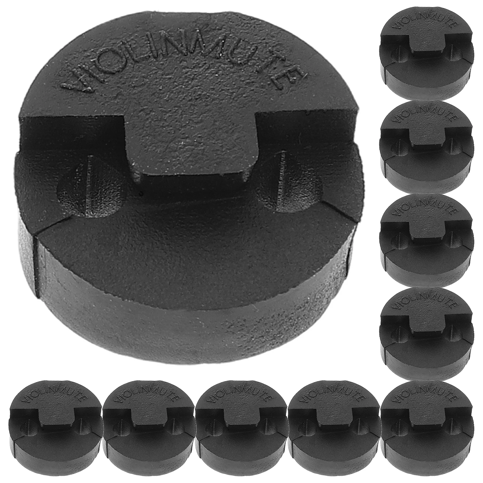 

10 Pcs Violin Mute Round Black Rubber Practice Damping Accessories Sound Reducer Silent Attachment Fiddle Tool