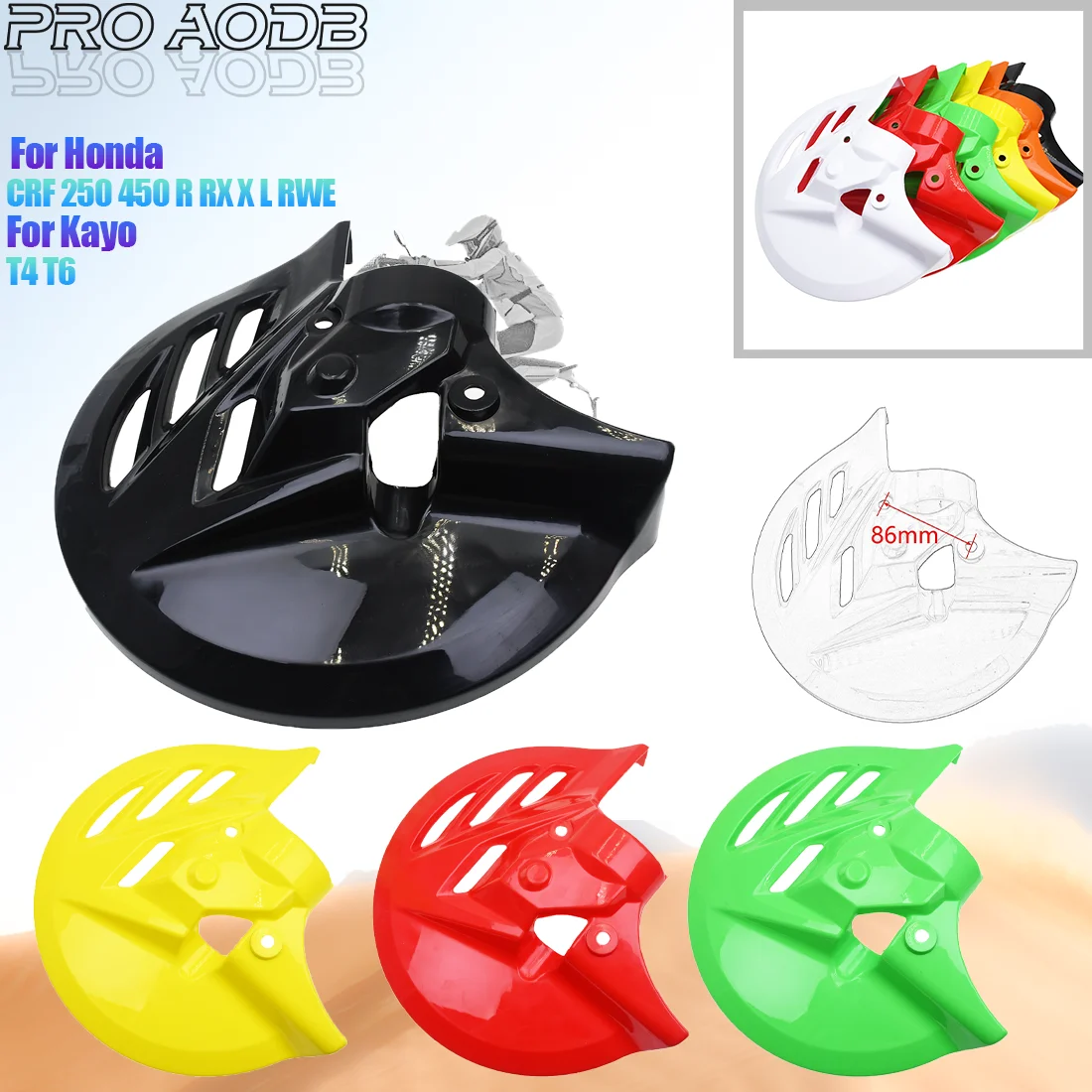 

For Honda CRF250R CRF450R CRF250RX Protective Rear Brake Disc Cover 450RX CRF250X CRF450X Dirt Bike Protection Cover Brake Disc