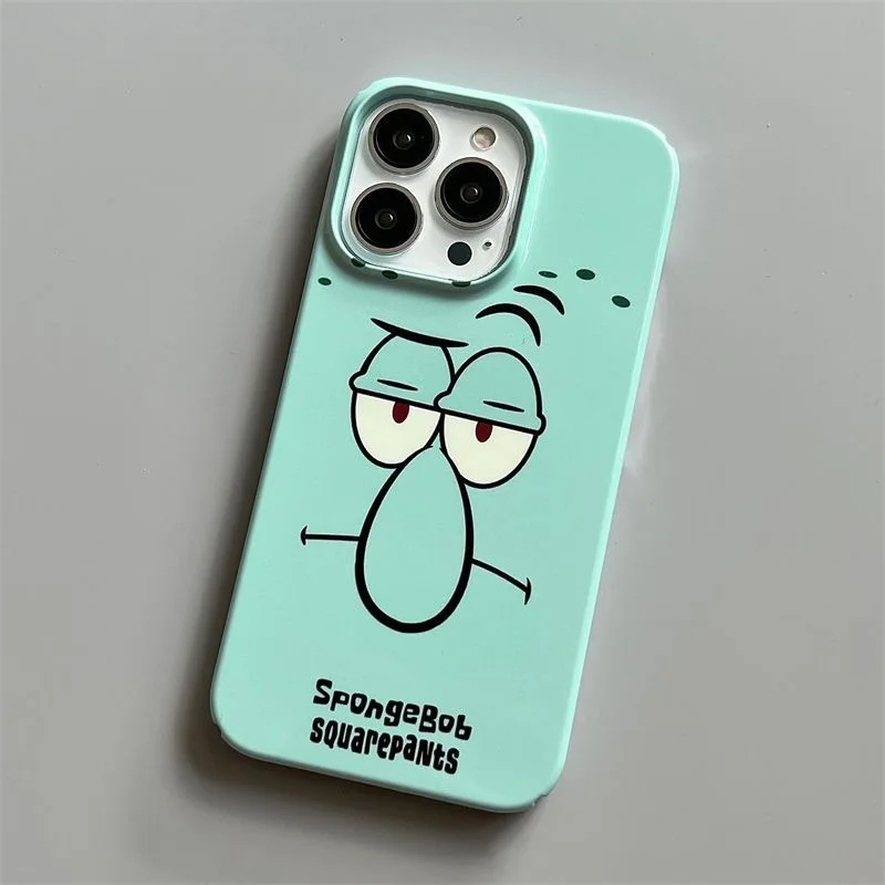 Etui na telefon Anime SpongeBobs Cool do iPhone\'a 16 15 14 13 12 11 Pro Max XS XR XSMax 6 7 8 Plus Glossy HD Hard PC Cover