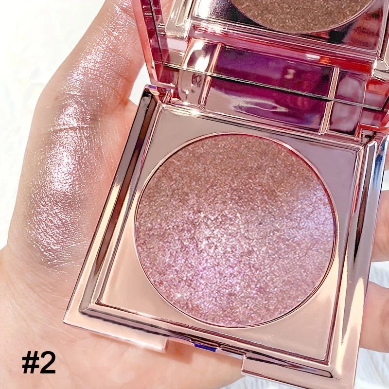 Surligneur imperméable Compact – Lueur rayonnante longue durée, couverture complète, finition scintillante éblouissante pour tous les tons de peau