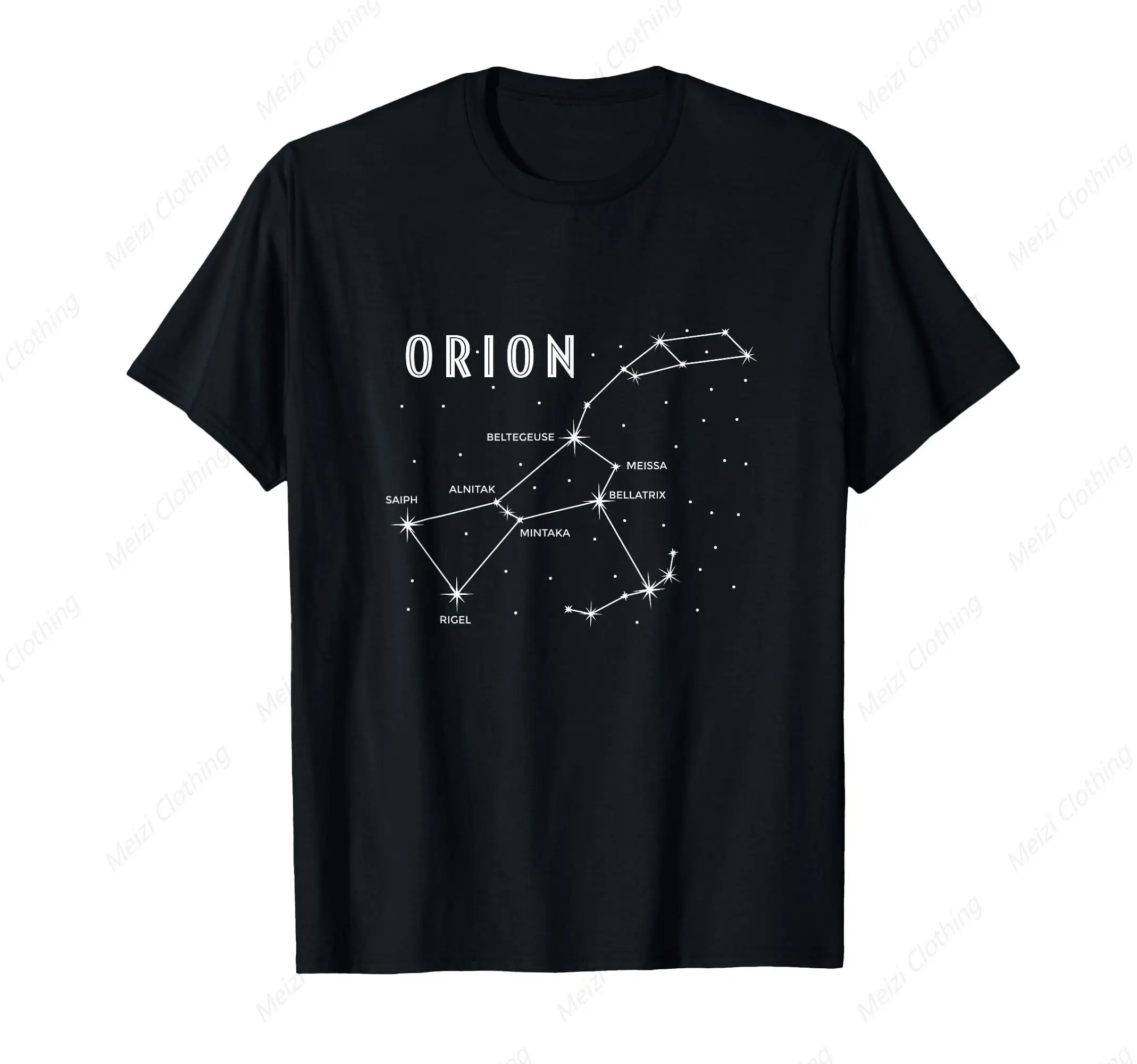 Orion astronomy enthusiast stargazing men's T-shirt cool and fashionable men's cotton short sleeved shirt