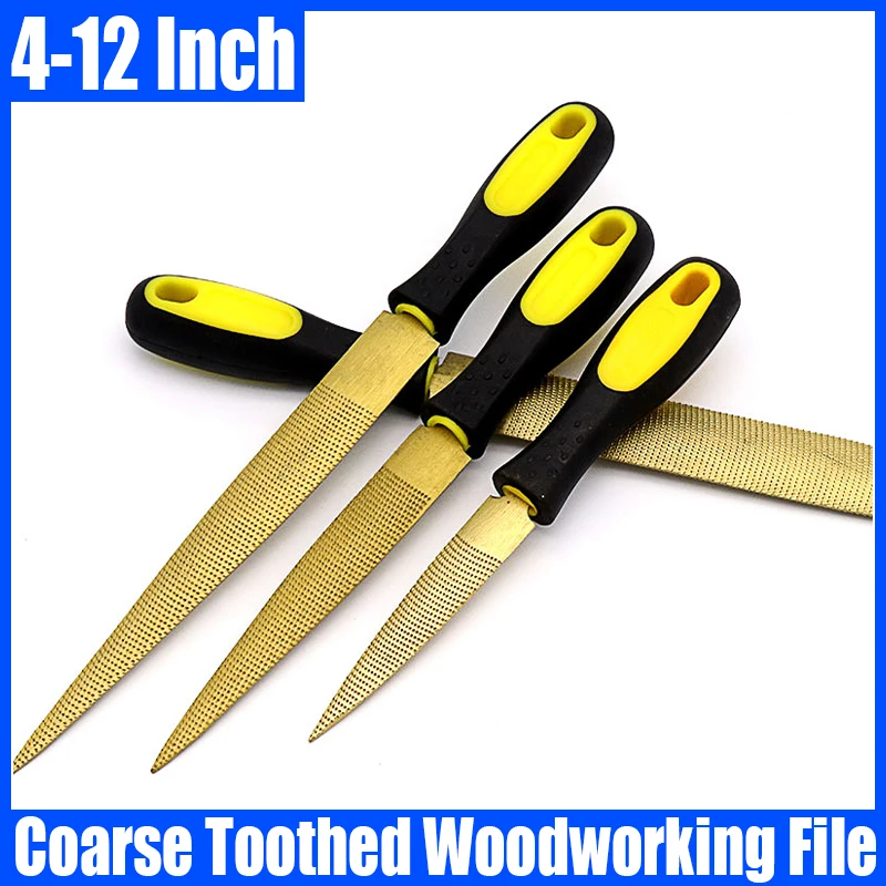 1PCS Woodworking File 4/6/8/10/12 Inch Coarse Toothed Burrs File Wood Rasp Needle File For Rosewood/Wood/Hardwood/Wood Carving