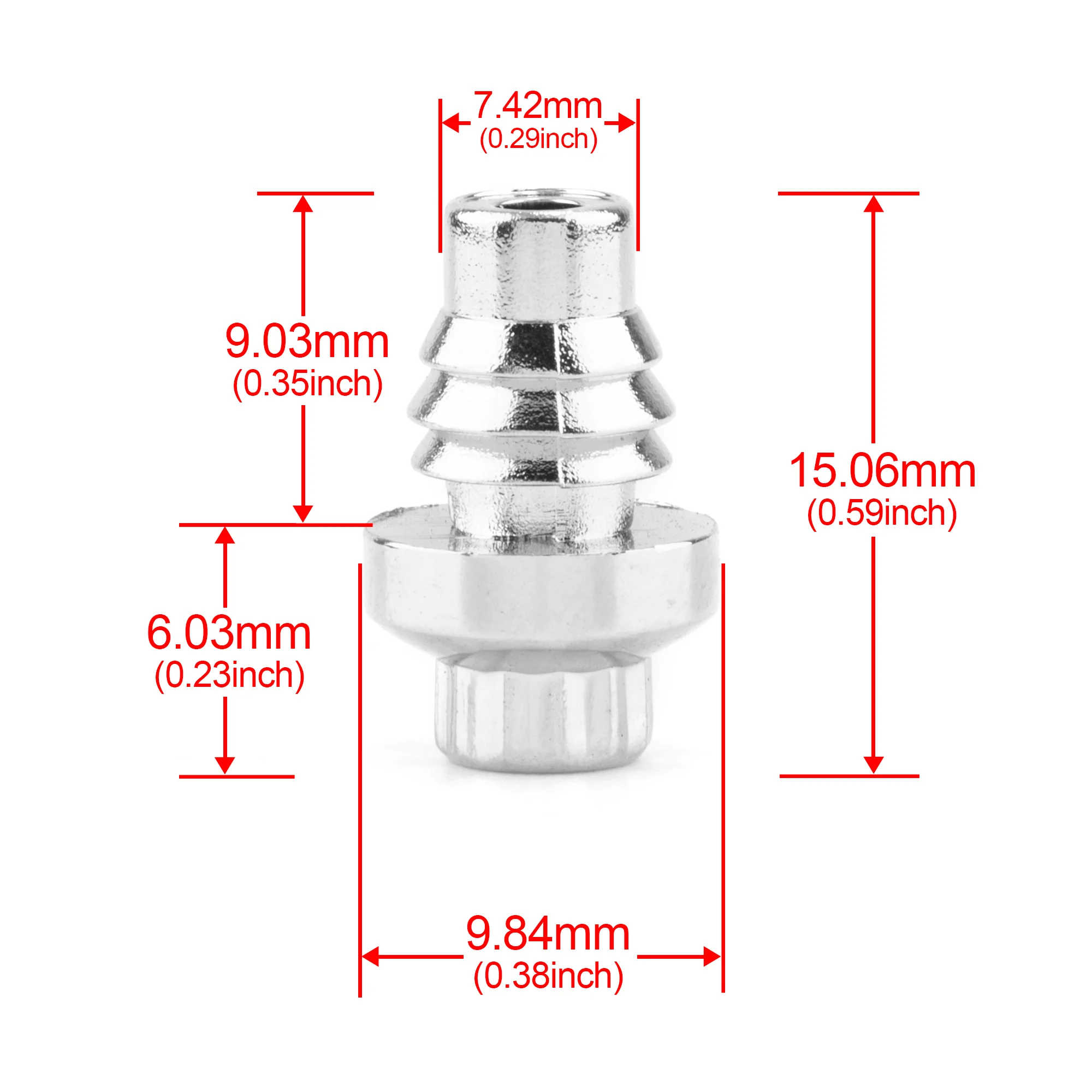 Rheedal 25Pcs 7.42mm/0.29in Studs Plastic Cap Lip Screw Auto Replacement Parts For Rim Lip Decoration Car Styling Tunning Chrome - view 2