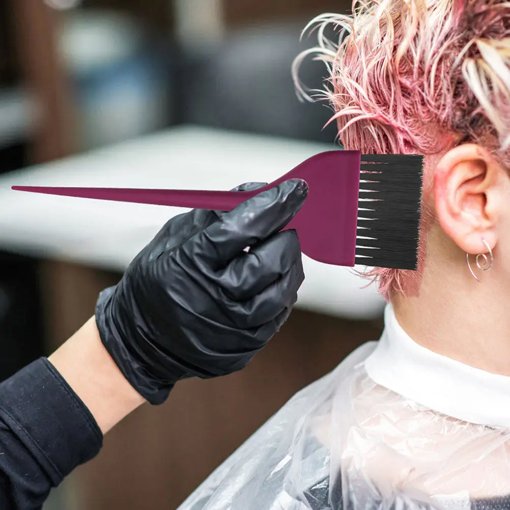 

Набор из 3-х кистей для окрашивания волос, фиолетовый, многоразовый аппликатор для салона и дома, эффективный инструмент для окрашивания, мягкая щетина, прочный набор расчесок для стилистов