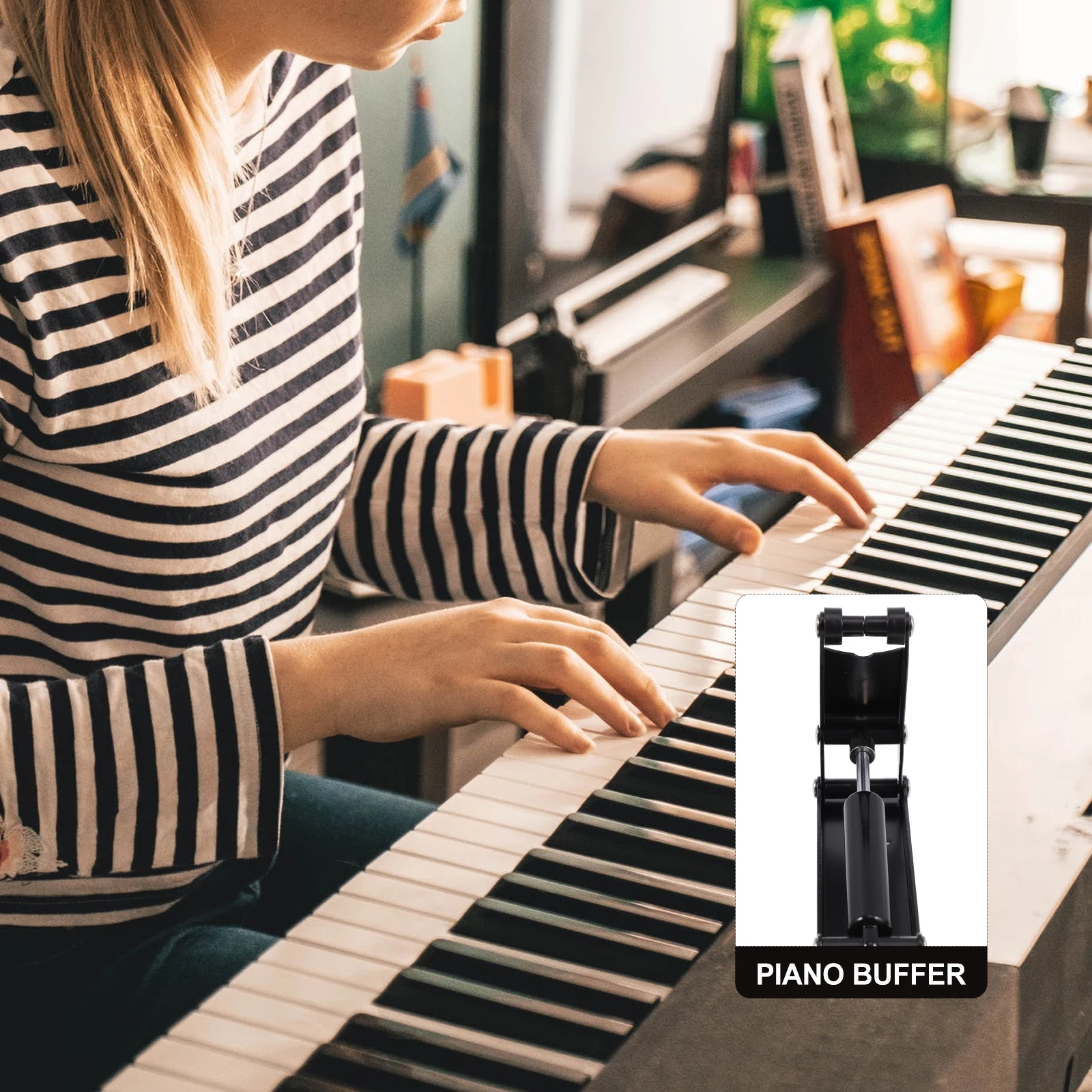 

2pcs Metal Buffer Piano Buffer Silent Wear-resistant Safe Material Keyboard Parts Piano Safety Supply Accessories