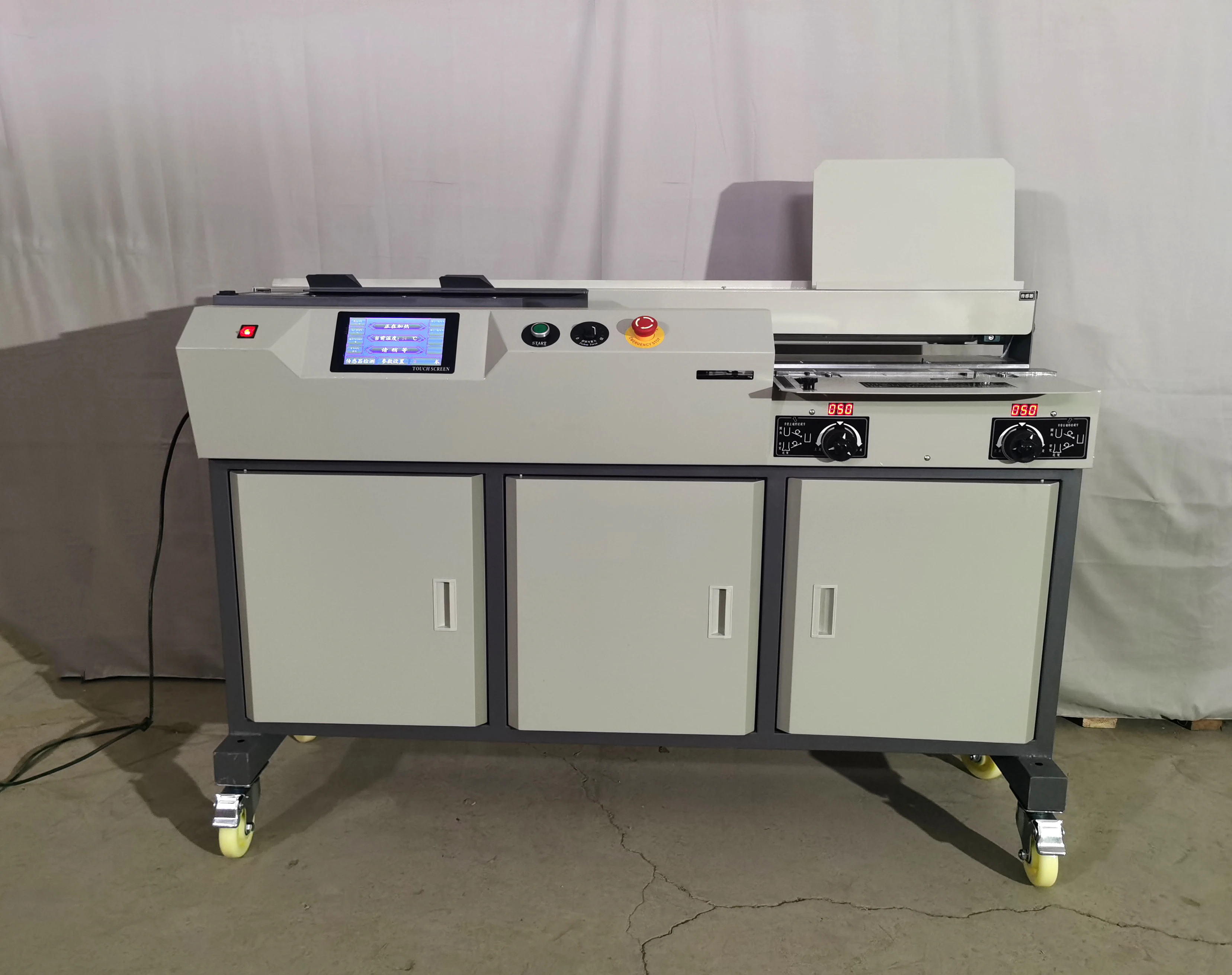 High Speed Touch Screen Integrated Side Glue Auto Binding Machine Dual Mode Thermal Glue Binder