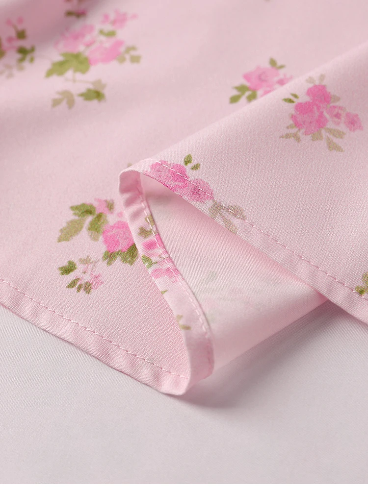 NewAsia Damenkleid mit Blumenmuster, Trägern, A-Linie, sexy hohem Schlitz, rückenfrei, zarten Ausschnitten, Sommerkleid für Party, Strand und Urlaub. – Detail 28