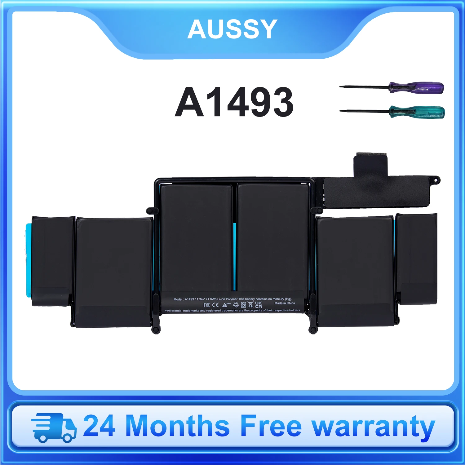 

A1493 Battery for Apple MacBook Pro 13" 2013 2014 Retina A1502 ME864LL/A ME866LL/A ME865LL/A MGX72 ME864 ME866+24-Month warranty