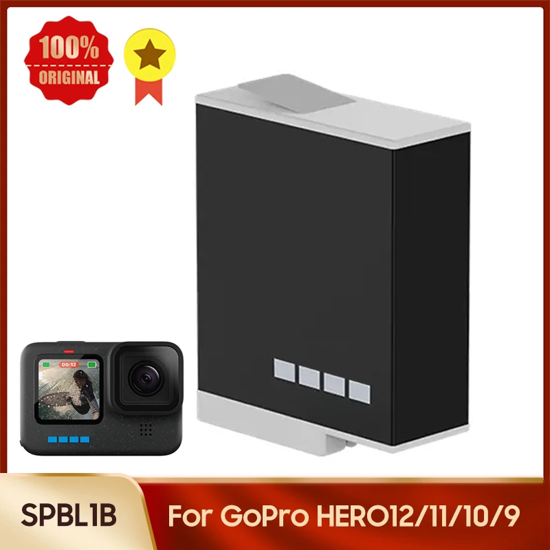 

New Camera Battery SPBL1B For GoPro Hero 12 11 10 9 Hero11 Enduro Rechargeable Replacement Battery Cold resistant 1720mAh