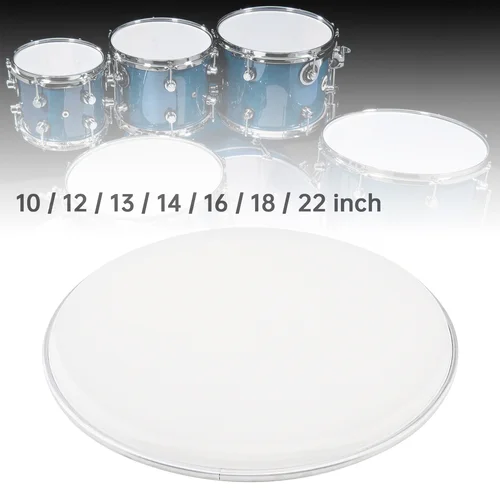 Cabezal de tambor blanco de 10 / 12 / 13 / 14 / 16 / 18 / 22 pulgadas para ruleta / bombo / tom, cabezal de tambor de repuesto universal para mascotas