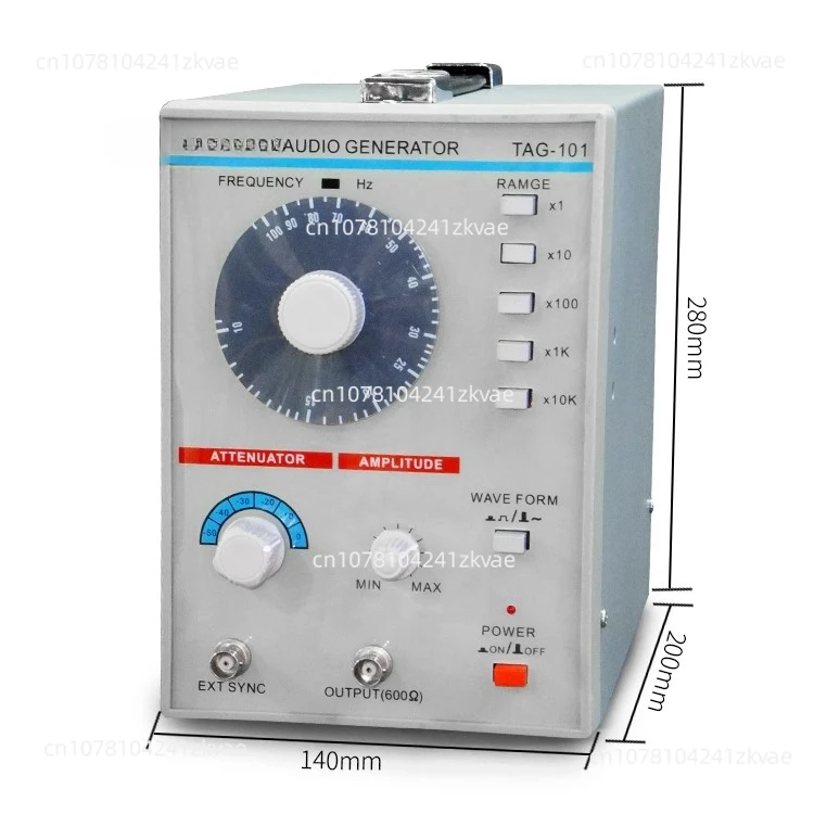 AC 100-240V TAG-101 Low Frequency Audio Signal Generator Signal Source 10Hz-1MHz