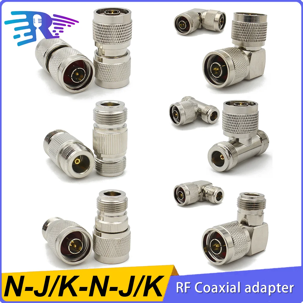 RF-N Type Connector L16 N To N Male Female 90Degree Right Angle 3Way Splitter RF Brass Copper  for coaxial cables