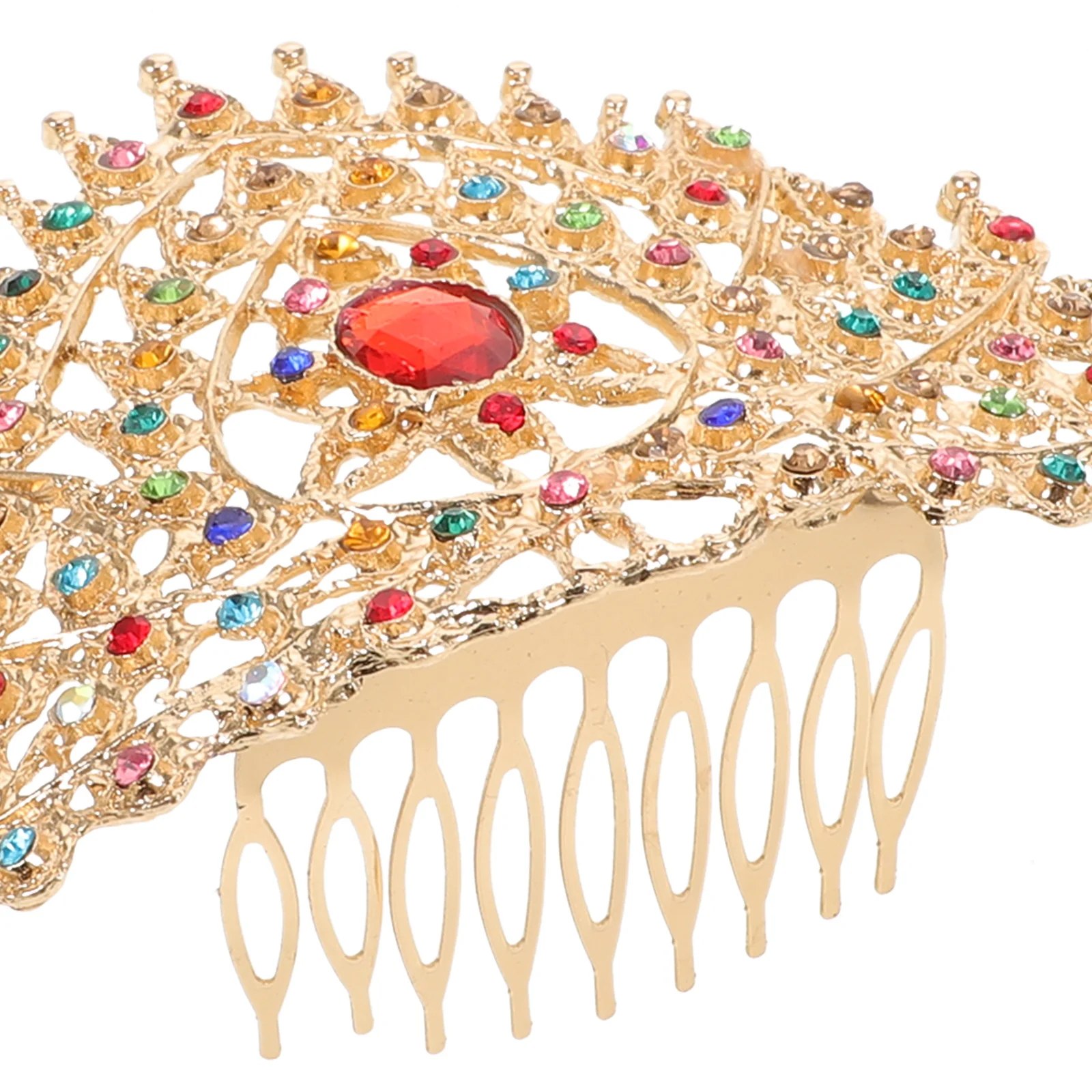 دبوس شعر على شكل تاج الأميرة التايلاندية التقليدية، إكسسوارات شعر تاج الزفاف مع حجر الراين لحفلات المهرجانات النسائية #4