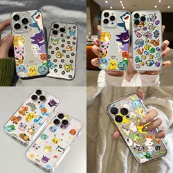 New Anime Pokémons Pikachus Phone Case For Samsung S24 S23 S22 S21 S20 S10 FE Note20 Note10 Plus Ultra Lite 5G Clear Soft TPU
