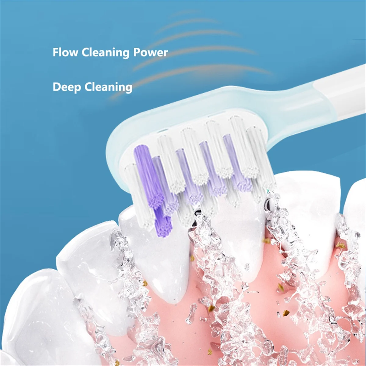 Newest  For Laifen Full Range Replacement Electric Tooth Brush Heads Clean Version Bright White Style