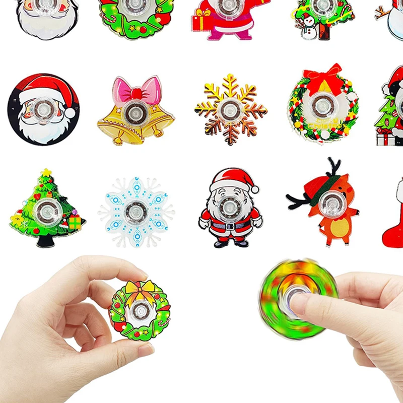 Acrílico fidget spinner brinquedos simples ponta do dedo giroscópio dos desenhos animados mão spinner brinquedos para crianças adulto alívio do estresse brinquedos presente de natal