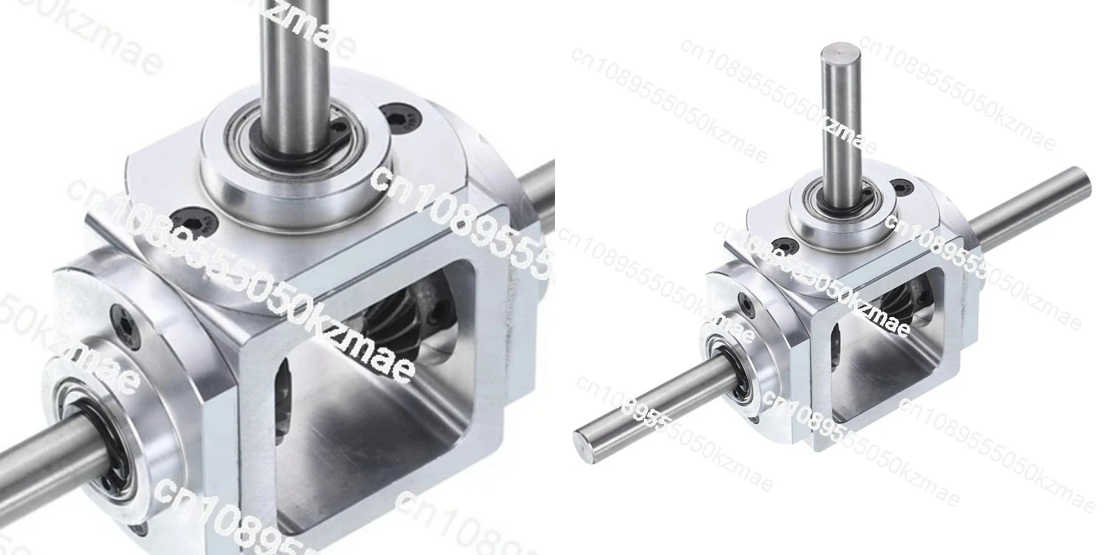 90 Degree Right Angle Bevel Gearbox - 1:1 Ratio Double Output Shaft 1 Module 20 Teeth Reversing Gear-Box