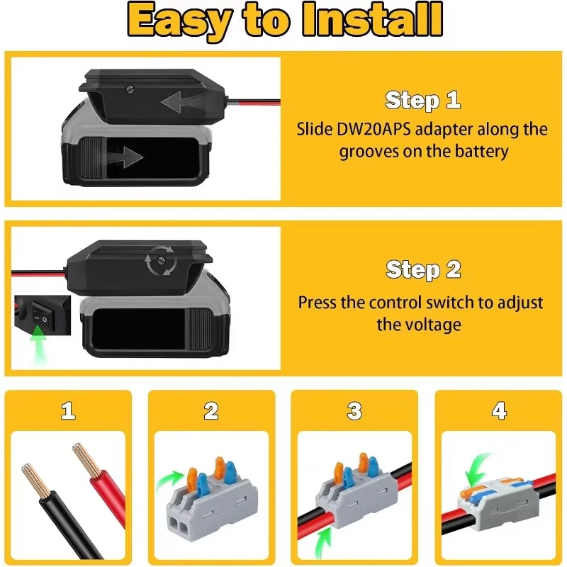 makita 18v to 12v cigarette DC 18V to 12V Step-Down Converter for Dewalt/Makita/Milwaukee/Bosch/Einhell18V  Battery Electric Wheel Adapter Cigarette Lighter
